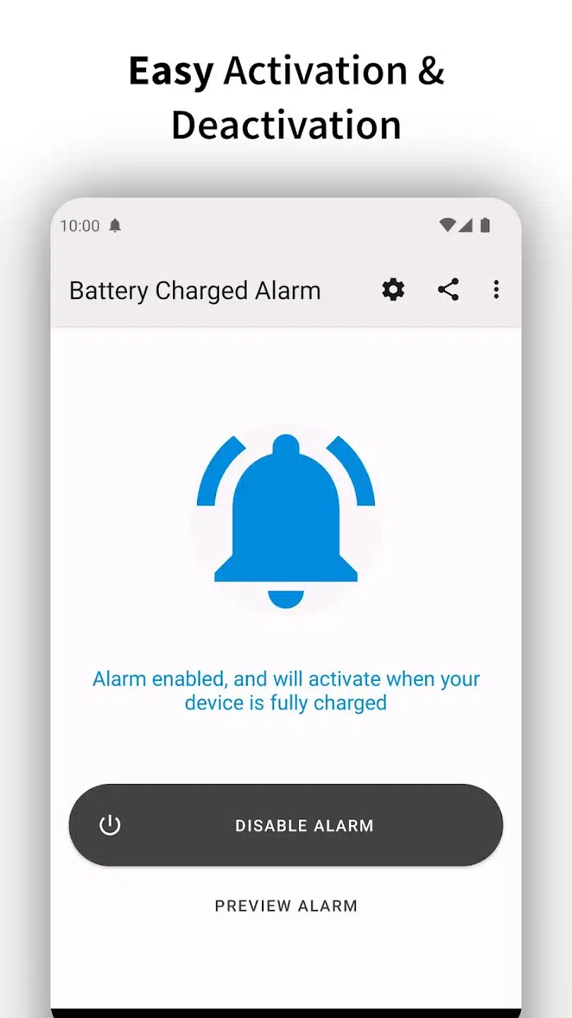 Battery Charged Alarm