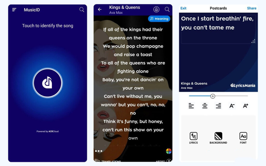 تطبيق Lyrics Mania