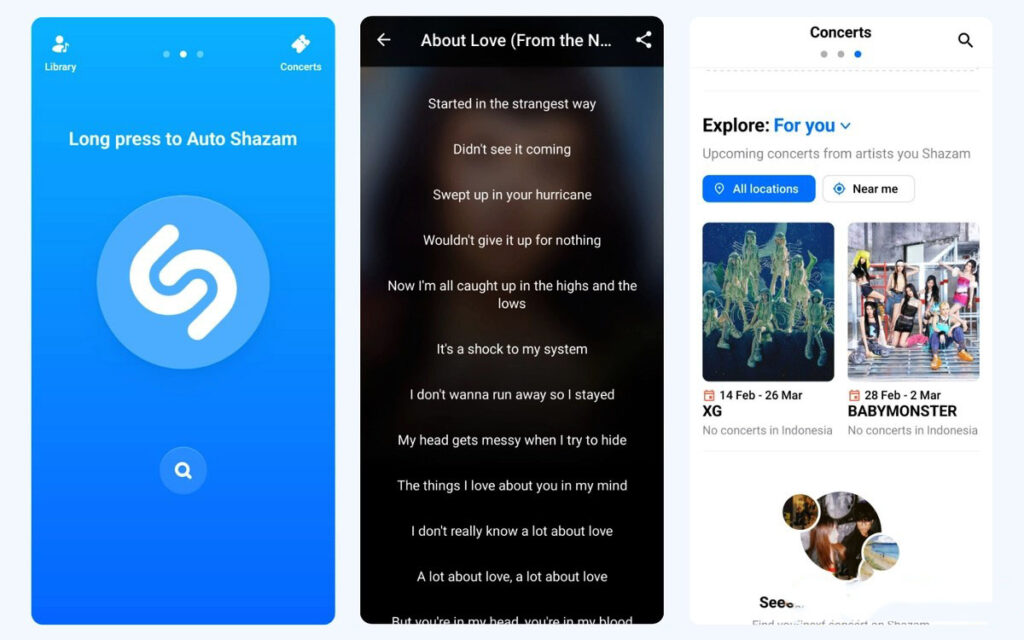 تطبيق Shazam 