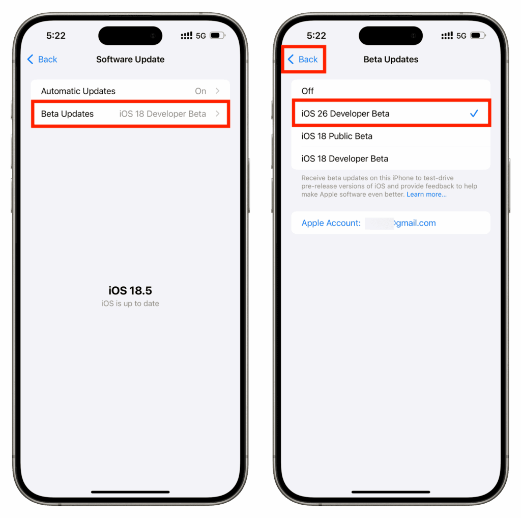 تنزيل وتثبيت iOS 26 على جهاز iPhone