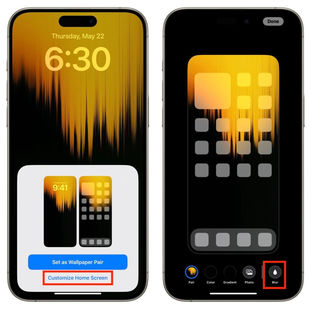 كيفية إزالة تأثير الضبابية من خلفية الشاشة الرئيسية لجهاز iPhone
